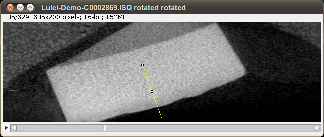 Fig. 1: Draw a line in the grey value image